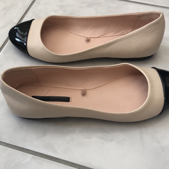 Zara Cream and Black Flats - Picture 7 of 8